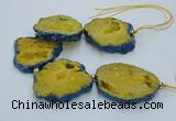 CNG2356 7.5 inches 40*50mm - 55*60mm freeform druzy agate beads