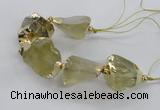 CNG2387 7.5 inches 15*25mm - 20*30mm nuggets lemon quartz beads