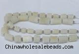 CNG2430 15.5 inches 11*14mm - 14*20mm tube druzy quartz beads