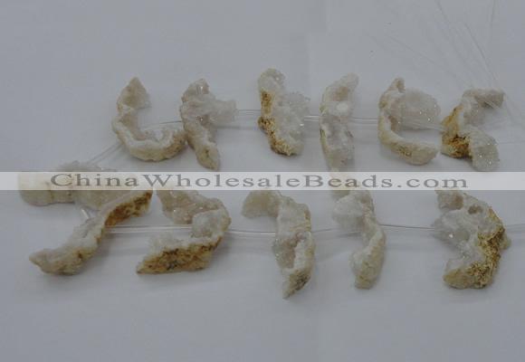 CNG2442 15.5 inches 10*20mm - 25*55mm freeform druzy agate beads