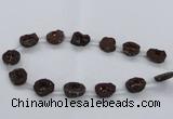 CNG2486 15.5 inches 15*20mm - 20*25mm freeform plated druzy agate beads