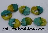 CNG2550 15.5 inches 30*40mm - 45*50mm freeform druzy agate beads