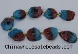 CNG2552 15.5 inches 30*40mm - 45*50mm freeform druzy agate beads