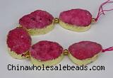 CNG2561 7.5 inches 25*35mm - 30*40mm freeform druzy agate beads