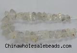 CNG2577 15.5 inches 10*20mm - 15*35mm faceted nuggets white crystal beads