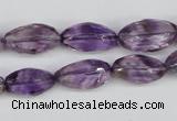 CNG26 15.5 inches 10*20mm faceted nuggets amethyst gemstone beads