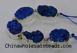 CNG2602 7.5 inches 25*35mm - 30*40mm freeform druzy agate beads