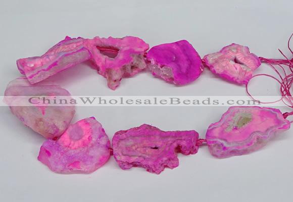 CNG2674 15.5 inches 30*40mm - 40*50mm freeform druzy agate beads