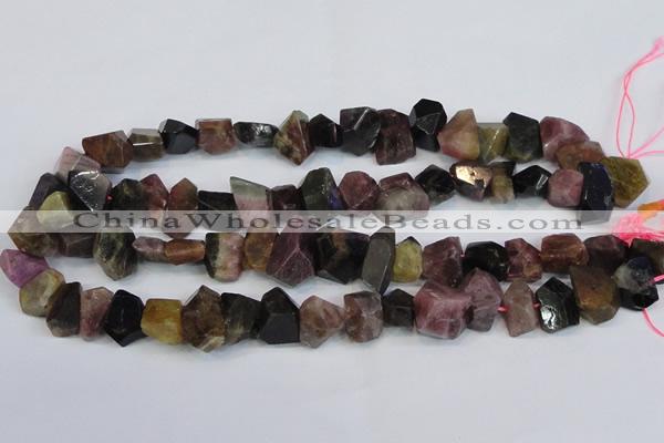 CNG2704 15.5 inches 10*14mm - 13*18mm faceted nuggets tourmaline beads