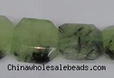 CNG2708 15.5 inches 20*20mm freeform green rutilated quartz beads
