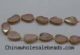 CNG2721 15.5 inches 18*28mm - 20*30mm freeform rose quartz beads