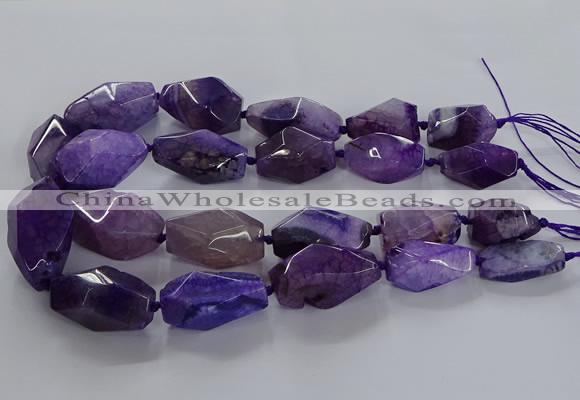 CNG2732 15.5 inches 15*30mm - 20*40mm nuggets agate beads