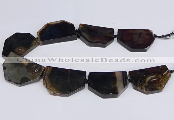 CNG2751 15.5 inches 30*45mm - 35*50mm freeform agate beads