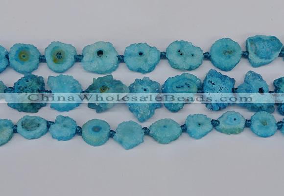 CNG2764 15.5 inches 15*20mm - 25*30mm freeform druzy agate beads