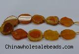 CNG2775 15.5 inches 30*35mm - 35*40mm freeform agate beads