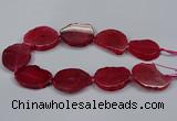 CNG2777 15.5 inches 30*35mm - 35*40mm freeform agate beads