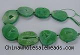 CNG2815 15.5 inches 30*45mm - 35*50mm freeform druzy agate beads