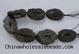 CNG2817 15.5 inches 30*45mm - 40*55mm freeform druzy agate beads