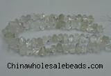 CNG2823 10*14mm - 13*18mm faceted nuggets white crystal beads