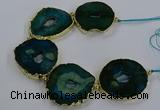 CNG2862 8 inches 40*45mm - 50*60mm freeform druzy agate beads