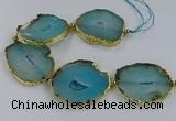 CNG2884 8 inches 40*50mm - 50*60mm freeform druzy agate beads