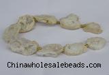 CNG2888 15.5 inches 25*30mm - 30*35mm freeform plated druzy agate beads