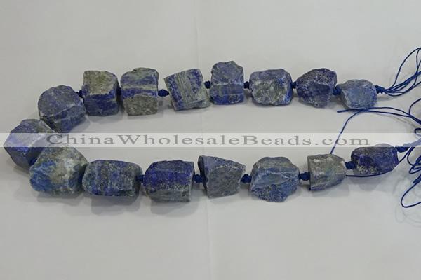 CNG3009 15.5 inches 15*20mm - 22*30mm nuggets lapis lazuli beads