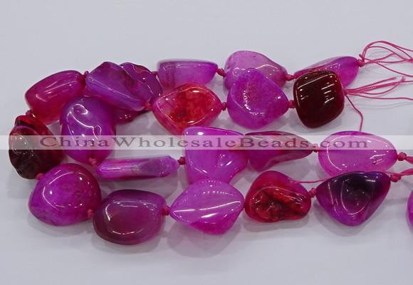 CNG3048 25*30mm - 30*40mm nuggets agate gemstone beads