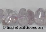 CNG308 15.5 inches 10*18mm faceted nuggets amethyst gemstone beads