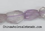 CNG309 15.5 inches 15*22mm faceted nuggets amethyst gemstone beads