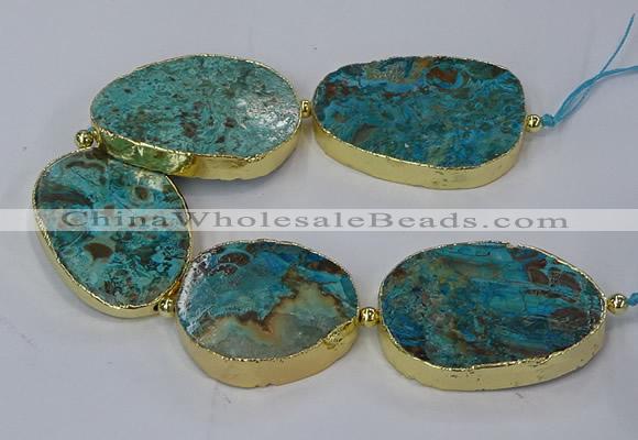 CNG3121 8 inches 30*45mm - 40*50mm freeform ocean agate beads