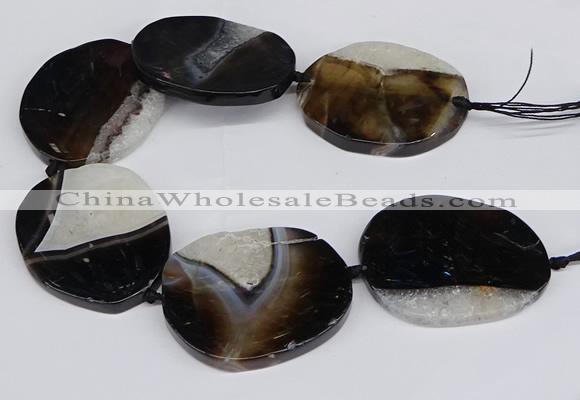 CNG3133 15.5 inches 45*55mm - 55*60mm freeform druzy agate beads