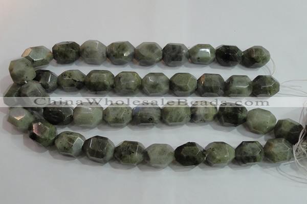 CNG320 15.5 inches 15*20mm faceted nuggets labradorite gemstone beads