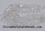 CNG3200 10*25mm - 12*45mm faceted nuggets white crystal beads
