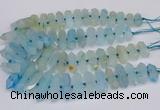 CNG3225 15.5 inches 10*25mm - 12*45mm faceted nuggets agate beads