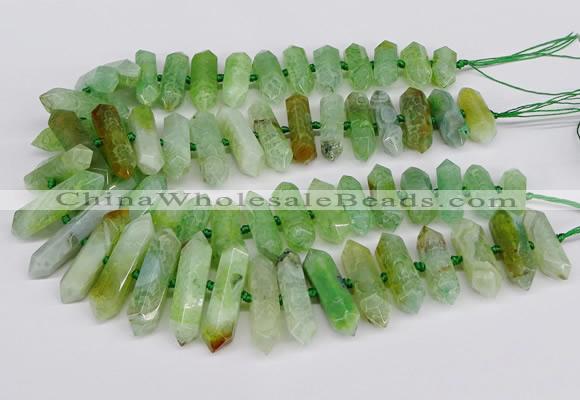 CNG3226 15.5 inches 10*20mm - 12*40mm faceted nuggets agate beads