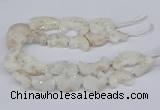CNG3306 20*30mm - 30*45mm freeform plated druzy agate beads