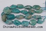 CNG3315 25*30mm - 30*45mm faceted freeform amazonite beads