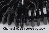 CNG3318 15.5 inches 8*12mm - 15*20mm freeform black agate beads