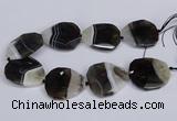 CNG3344 15.5 inches 40*45mm - 45*50mm faceted freeform agate beads