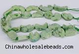 CNG3378 20*30mm - 30*45mm freeform plated druzy agate beads