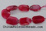 CNG3411 15.5 inches 38*50mm - 40*55mm faceted freeform agate beads