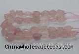 CNG3422 15.5 inches 15*20mm - 20*30mm nuggets rose quartz beads