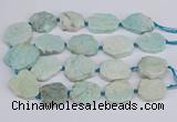 CNG3470 15.5 inches 30*35mm - 35*45mm freeform amazonite beads