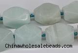 CNG3525 15.5 inches 13*18mm - 15*20mm faceted nuggets amazonite beads