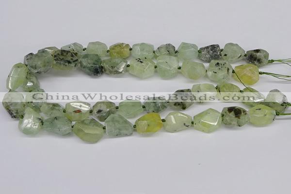 CNG3532 15.5 inches 12*16mm - 13*18mm faceted nuggets prehnite beads