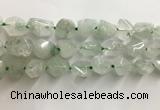 CNG3540 15.5 inches 8*12mm - 10*14mm nuggets green quartz beads