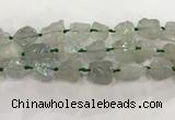 CNG3546 15*20mm - 20*25mm nuggets plated rough white crystal beads