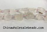 CNG3559 15.5 inches 18*20mm - 25*30mm nuggets rough rose quartz beads