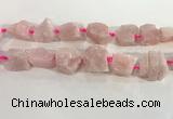 CNG3561 15.5 inches 18*20mm - 25*30mm nuggets rough rose quartz beads